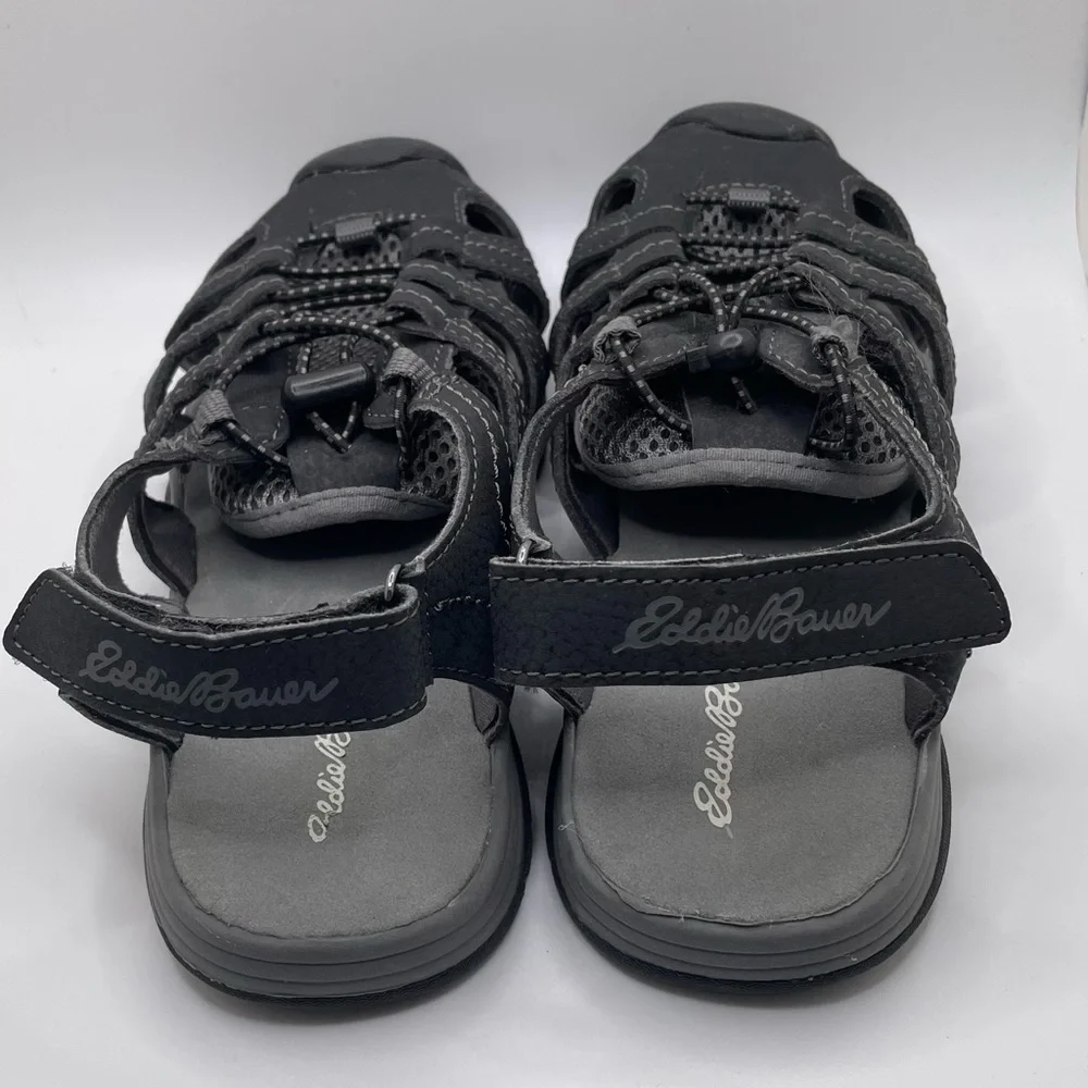 Eddie Bauer Boys Size 2 Cinch Cord Athletic Hiking Sandals Sport Shoes NWOT